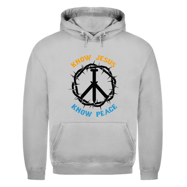 Herren Hoodie know jesus know peace