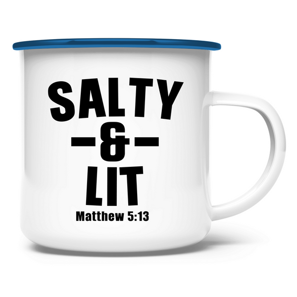 Emaille Tasse salty and lit matthew 5:13