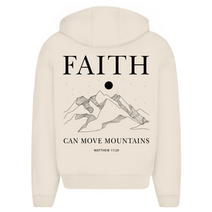 Oversize Zipper Hoodie faith minimalistisch matthew 17:20