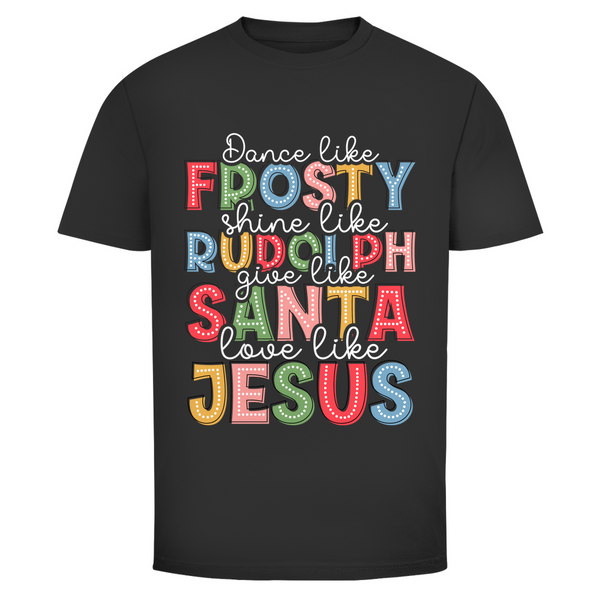 Herren T-Shirt give like santa love like jesus