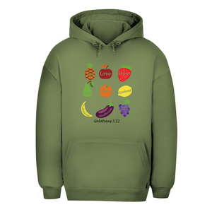 Unisex Oversize Hoodie Joy Love Patience galatians 5:22