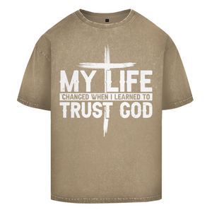 Oversize Washed T-Shirt when i learned to trust god