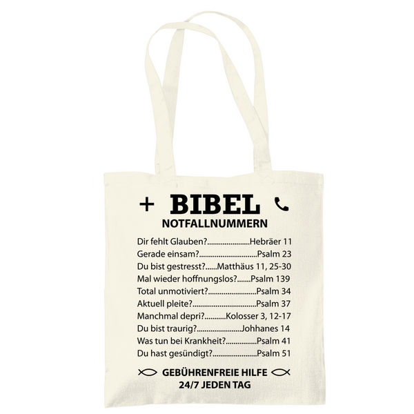 Tragetasche bibel notfallnummern