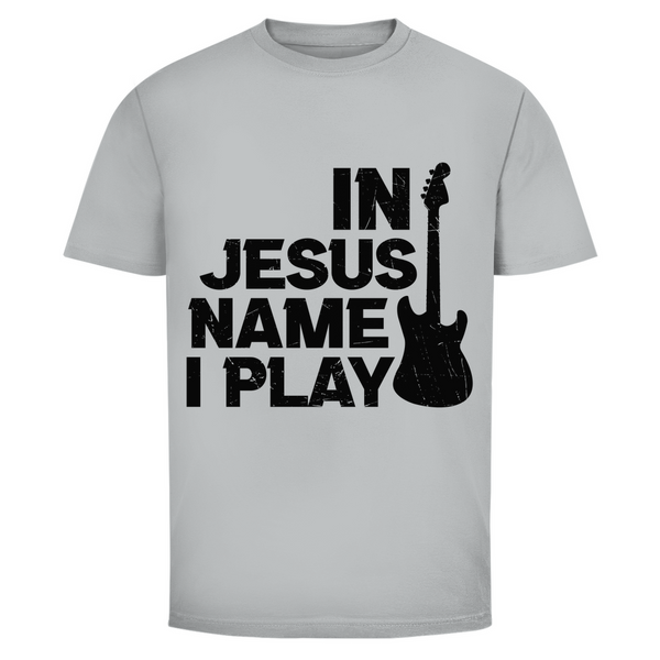 Herren T-Shirt in jesus name i play guitarist