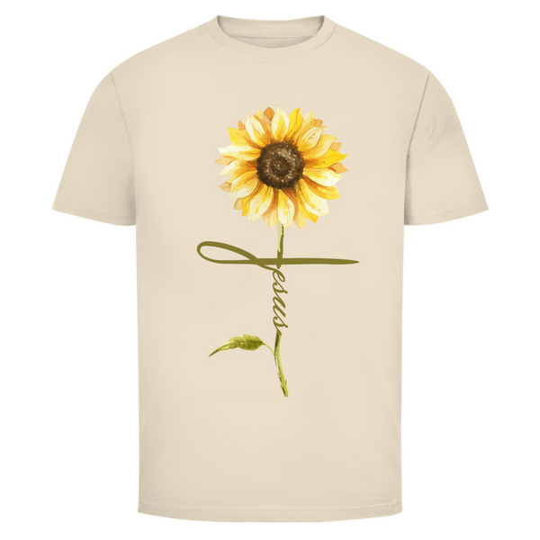 Herren T-Shirt jesus sonnenblume