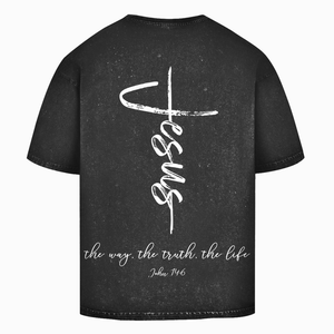 Oversize Washed T-Shirt the way the truth the life john 14:6