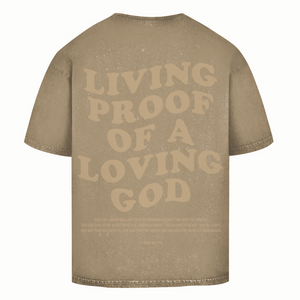 Oversize Washed T-Shirt a loving god 1 john 4:9-10