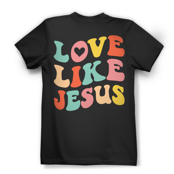 Damen Bio T-Shirt love like jesus retro