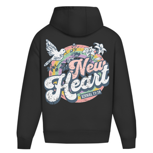 Oversize Hoodie Ohne Kordel new heart ezekiel 11:19