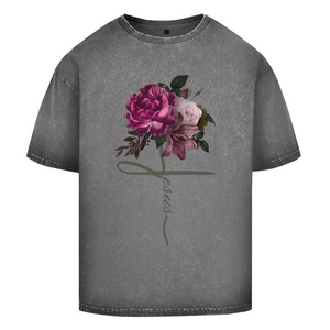 Oversize Washed T-Shirt jesus blumen