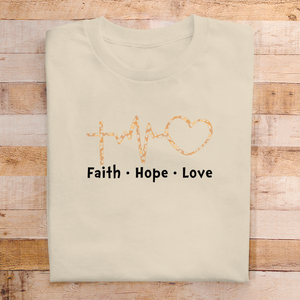 Herren T-Shirt faith hope love