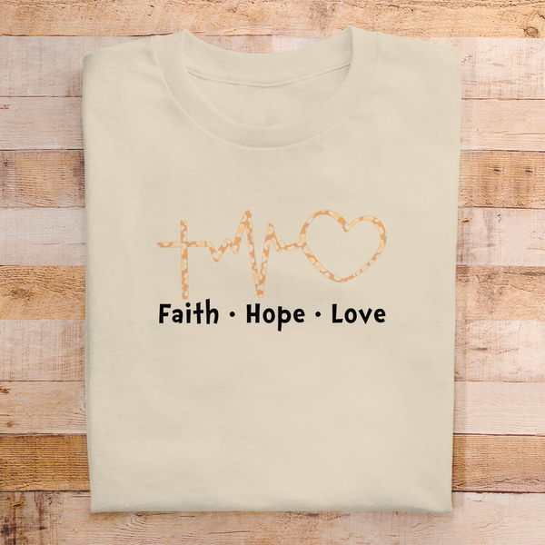 Herren T-Shirt faith hope love