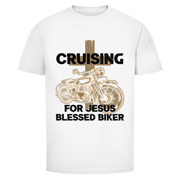 Herren T-Shirt cruising for jesus blessed biker