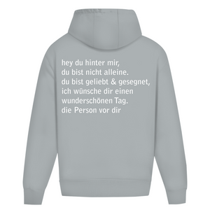 Oversize Hoodie Ohne Kordel hey du hinter mir