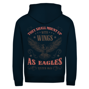 Zipper Hoodie mount up with wings isaiah 40:31