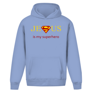 Oversize Hoodie Ohne Kordel jesus is my superhero