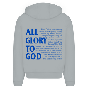 Oversize Zipper Hoodie all glory to god
