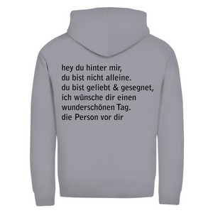 Zipper Hoodie hey du hinter mir