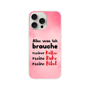 alles was ich brauche iPhone-Hülle
