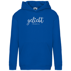 Kinder Hoodie geliebt 1 johannes 4:16