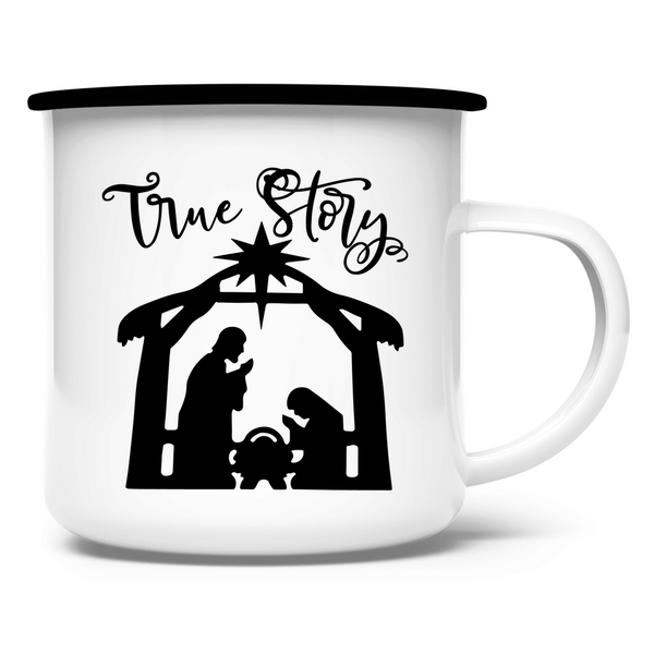 Emaille Tasse weihnachten true store