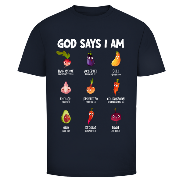 Herren T-Shirt god says i am handsome