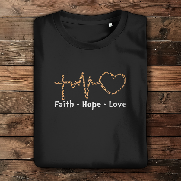 Damen Bio T-Shirt faith hope love