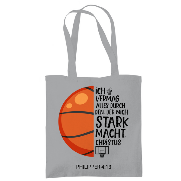 Tragetasche der mich stark macht philipper 4:13 basketball