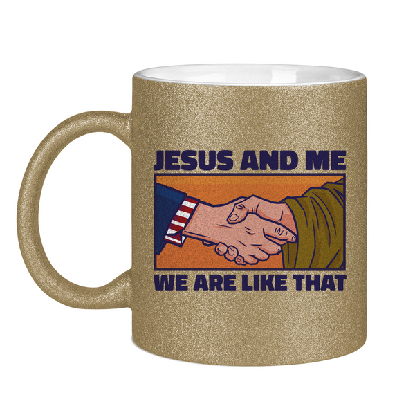 Glitzertasse jesus and me