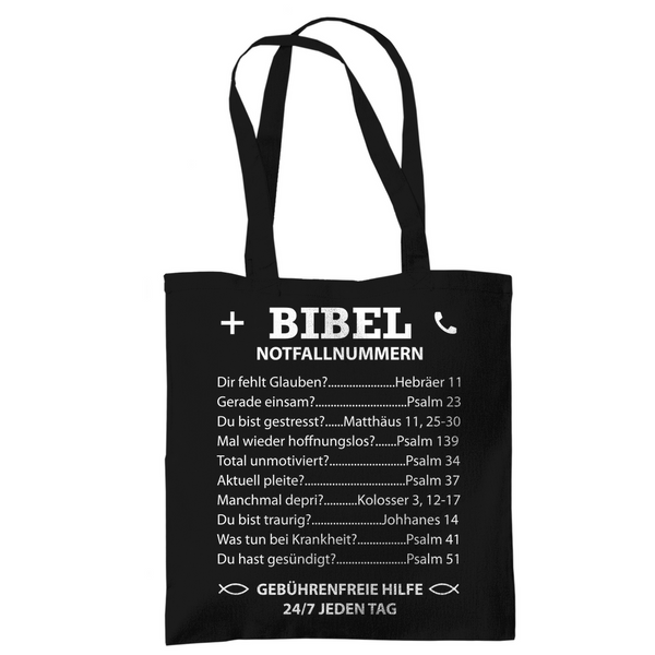 Tragetasche bibel notfallnummern