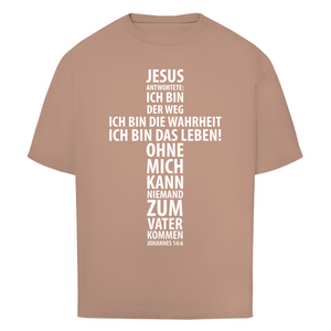Oversize T-Shirt jesus: ich bin das leben johannes 14:6