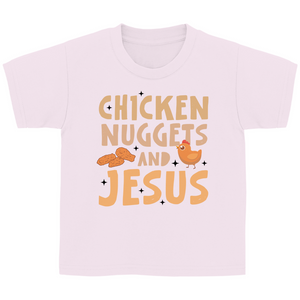 Kinder T-Shirt chicken nuggets and jesus