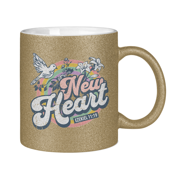 Glitzertasse new heart ezekiel 11:19