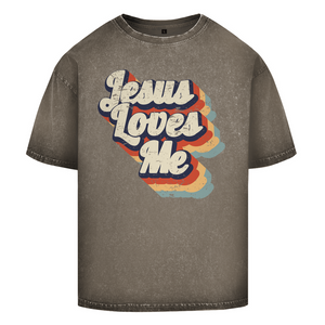 Oversize Washed T-Shirt jesus loves me