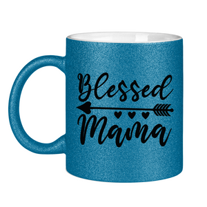 Glitzertasse blessed mama