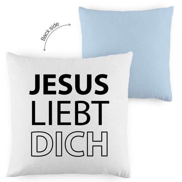 Kopfkissen zweifarbig jesus liebt dich