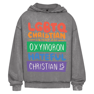 Oversize Washed Hoodie lgbtq christian