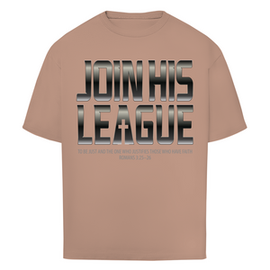 Oversize T-Shirt join his league romans 3:25-26