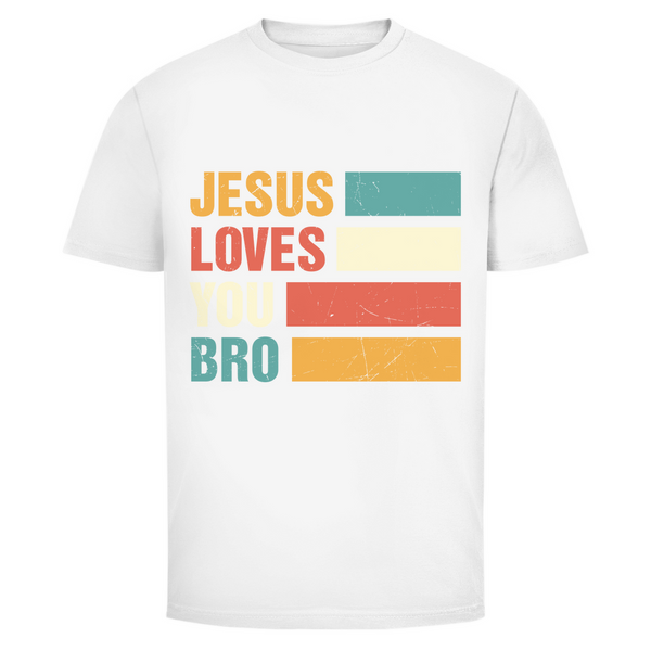 Herren T-Shirt jesus loves you bro