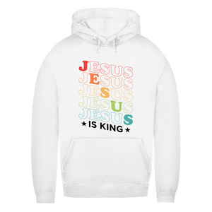 Damen Hoodie jesus is king retro