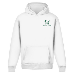 Oversize Hoodie Ohne Kordel run with endurance hebrews 12:1