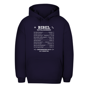 Unisex Oversize Hoodie bibel notfallnummern