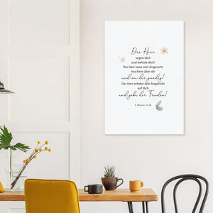 der herr segne dich 4. mose 6, 24-26 Leinwandbild