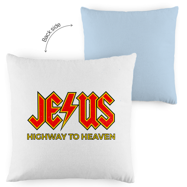 Kopfkissen zweifarbig jesus highway to heaven