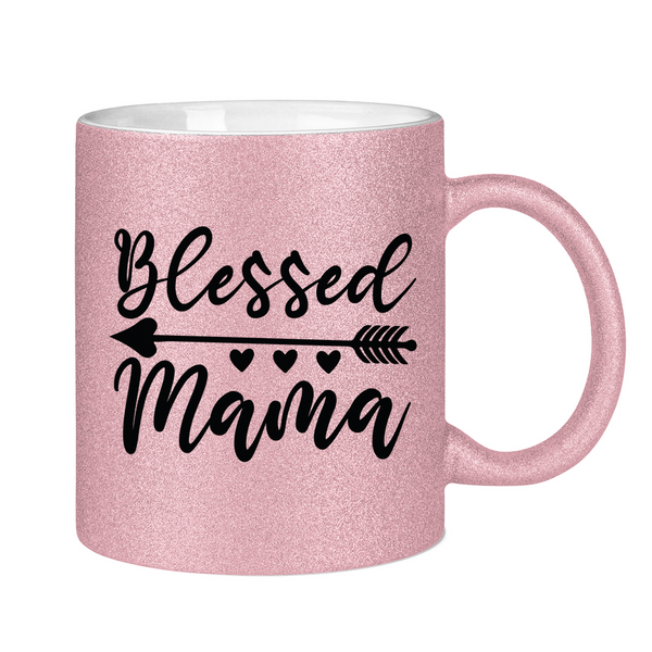 Glitzertasse blessed mama