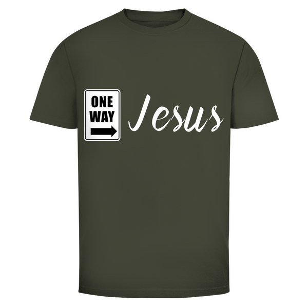 Herren T-Shirt one way jesus