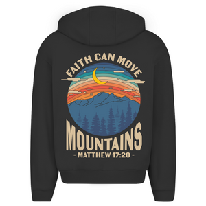 Oversize Zipper Hoodie faith can move mountains matthew 17:20