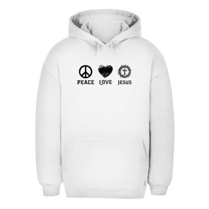 Unisex Oversize Hoodie peace love jesus