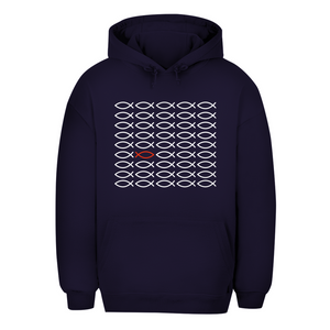 Unisex Oversize Hoodie fisch symbol ICHTHYS