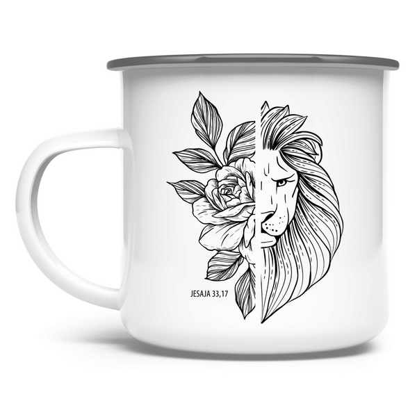 Emaille Tasse löwe jesaja 33,17